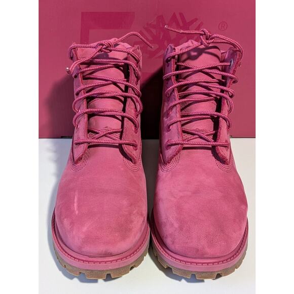NEW Timberland 50th ANNIVERSARY EDITION Girls Size 3 Dark Pink Boots - Picture 3 of 10